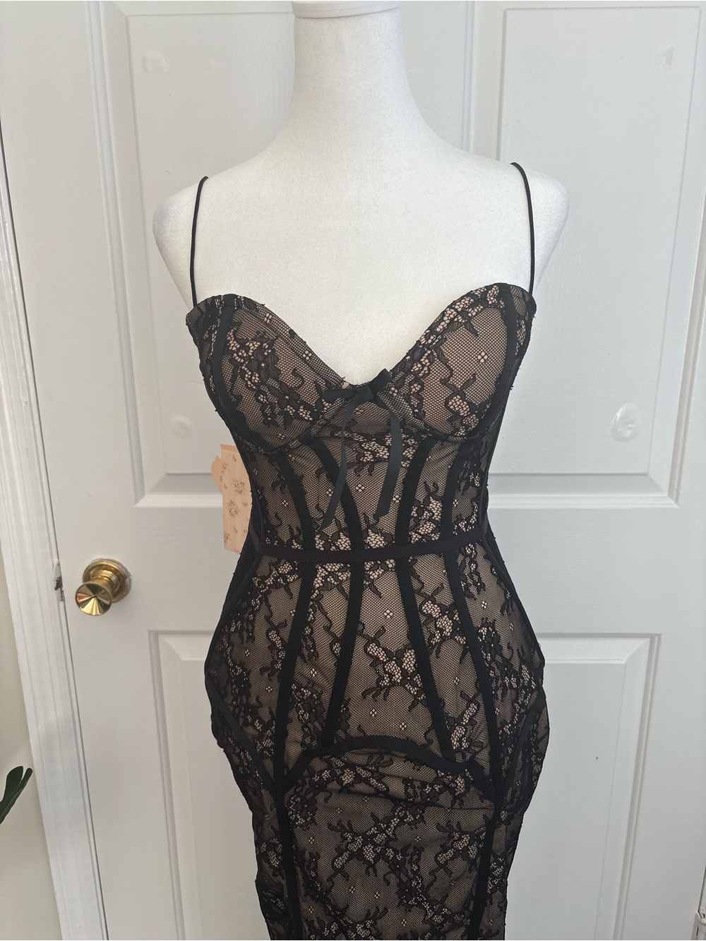 NWT Lacemade Black Moon Shade Corset Dress-M - Picture 6 of 12